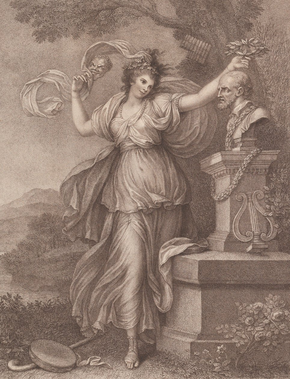 Mme Abington en Thalie - Francesco Bartolozzi