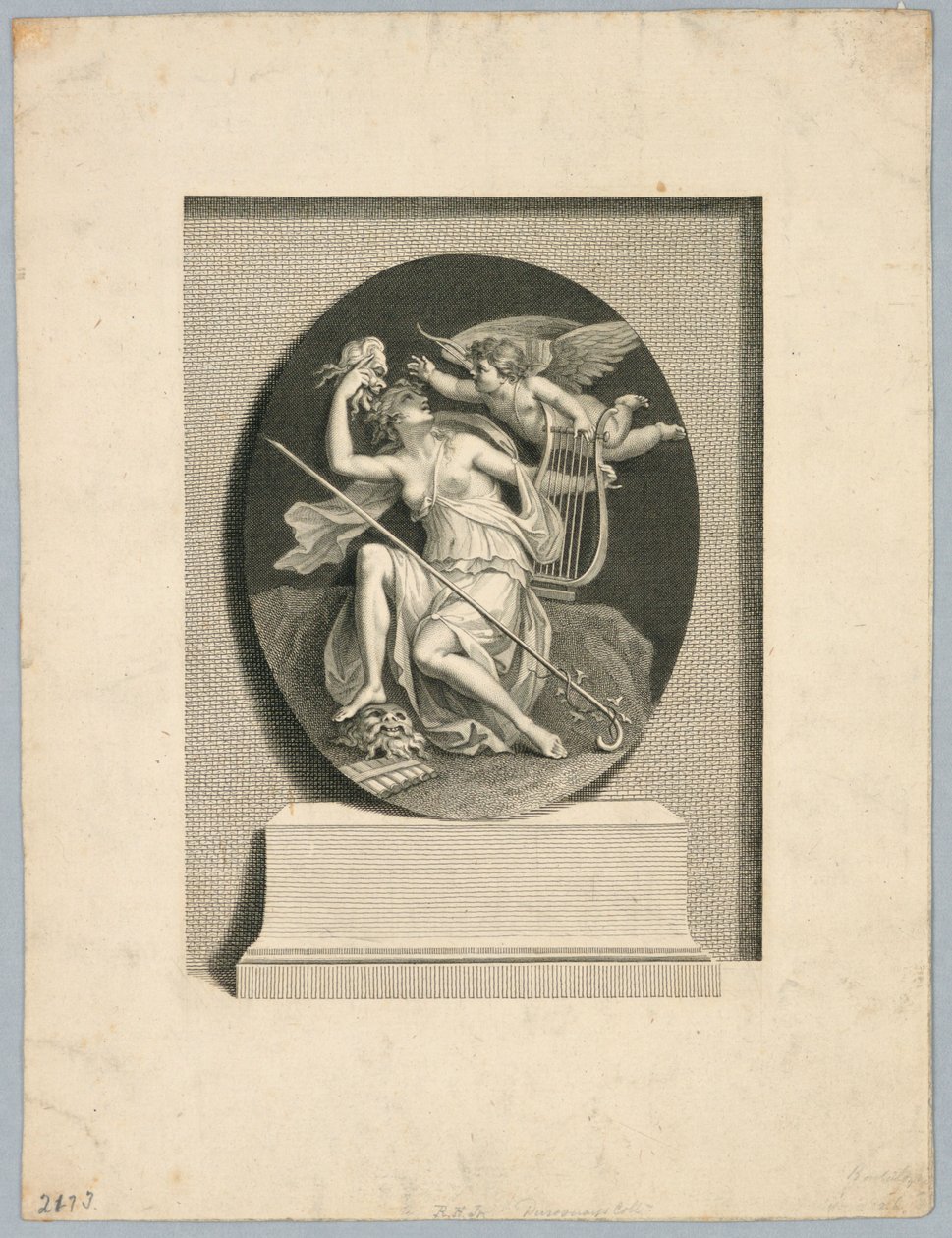 Muse avec les masques dramatiques - Francesco Bartolozzi