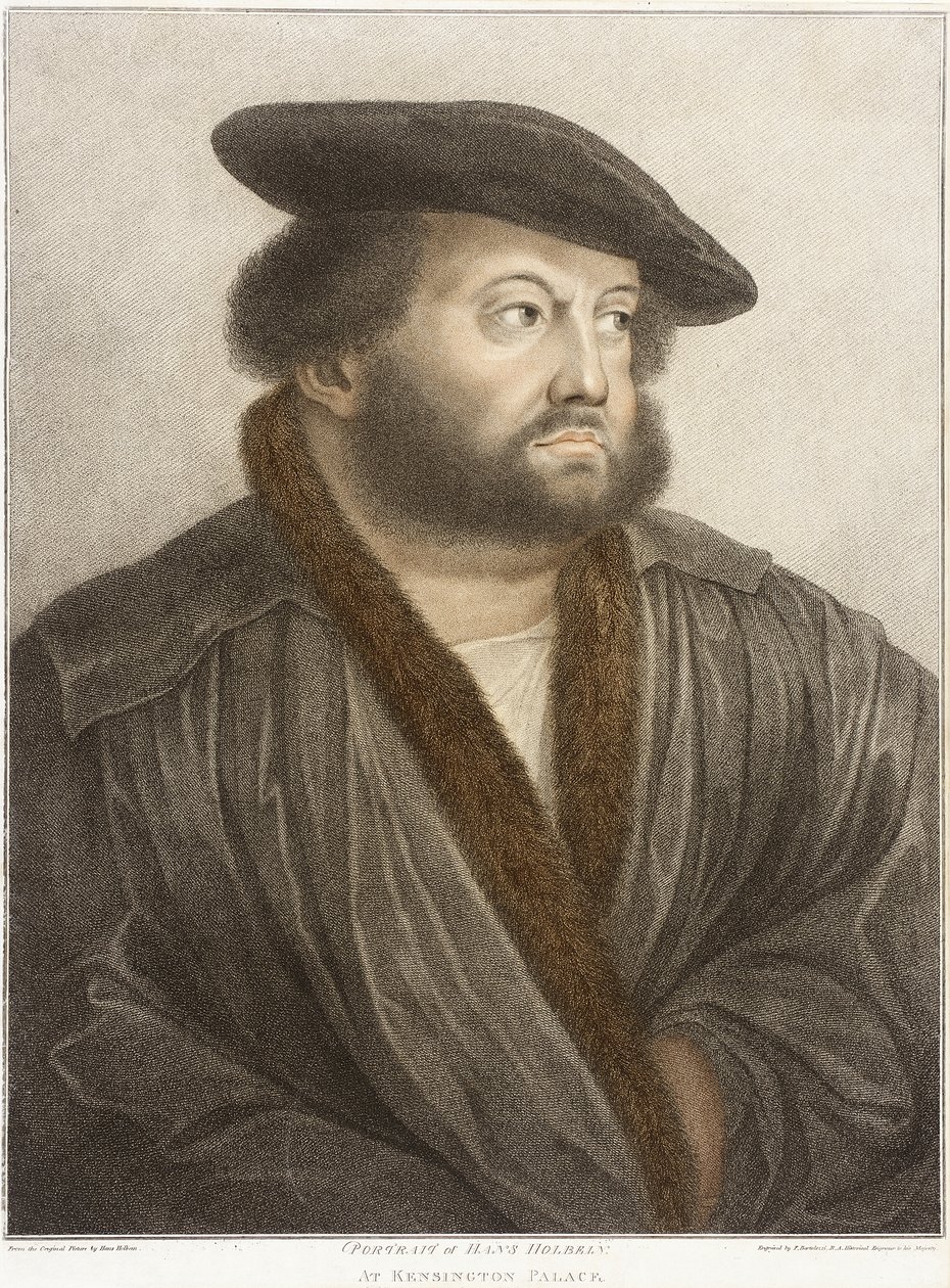 Portrait de Hans Holbein au palais de Kensington - Francesco Bartolozzi