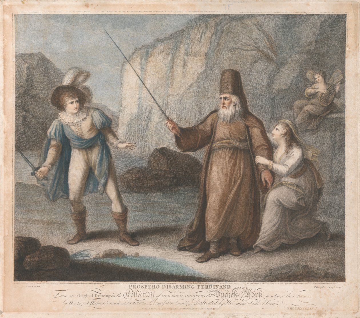 Prospero désarmant Ferdinand, Acte I, Scène II - Francesco Bartolozzi