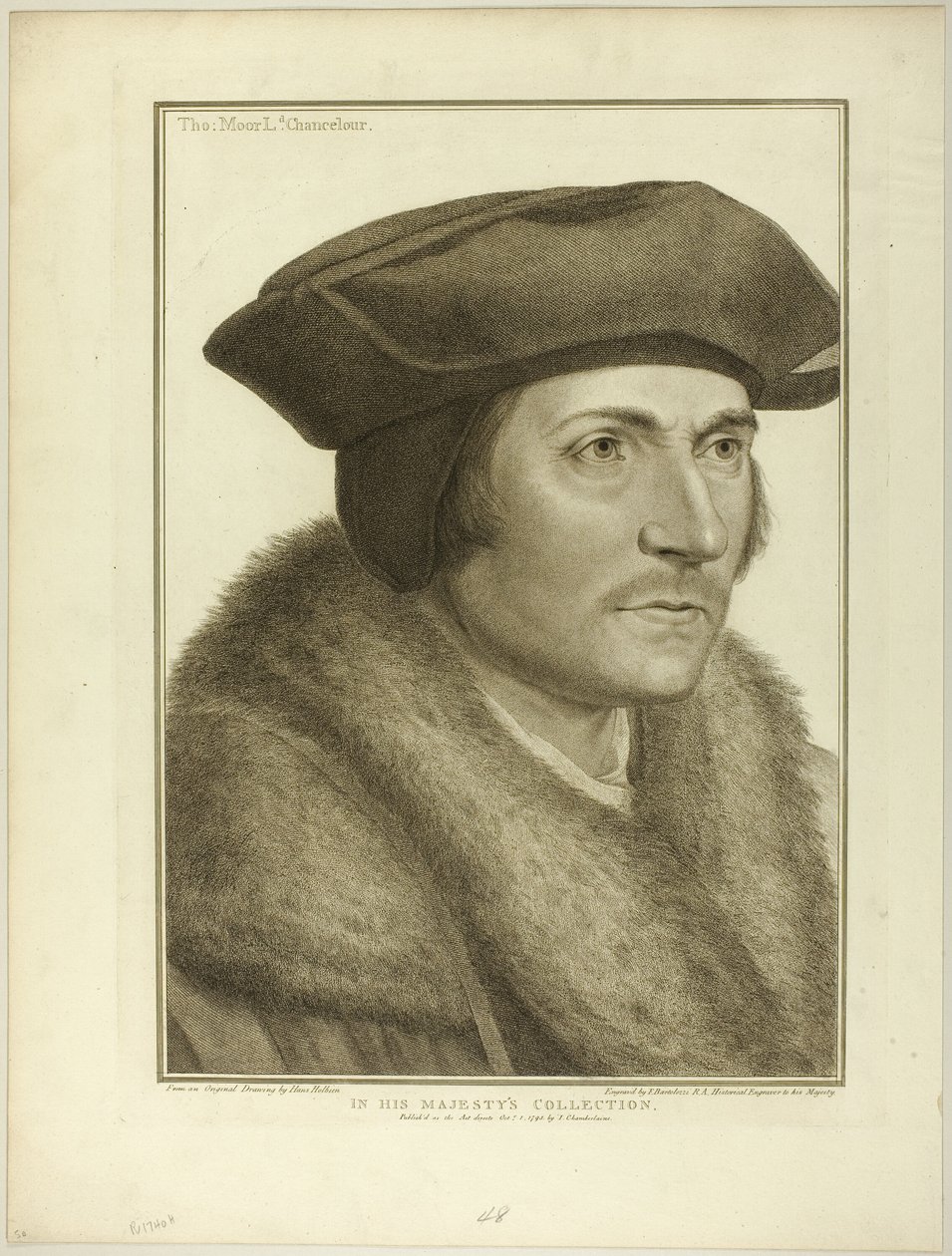 Sir Thomas More, Lord Chancelier - Francesco Bartolozzi