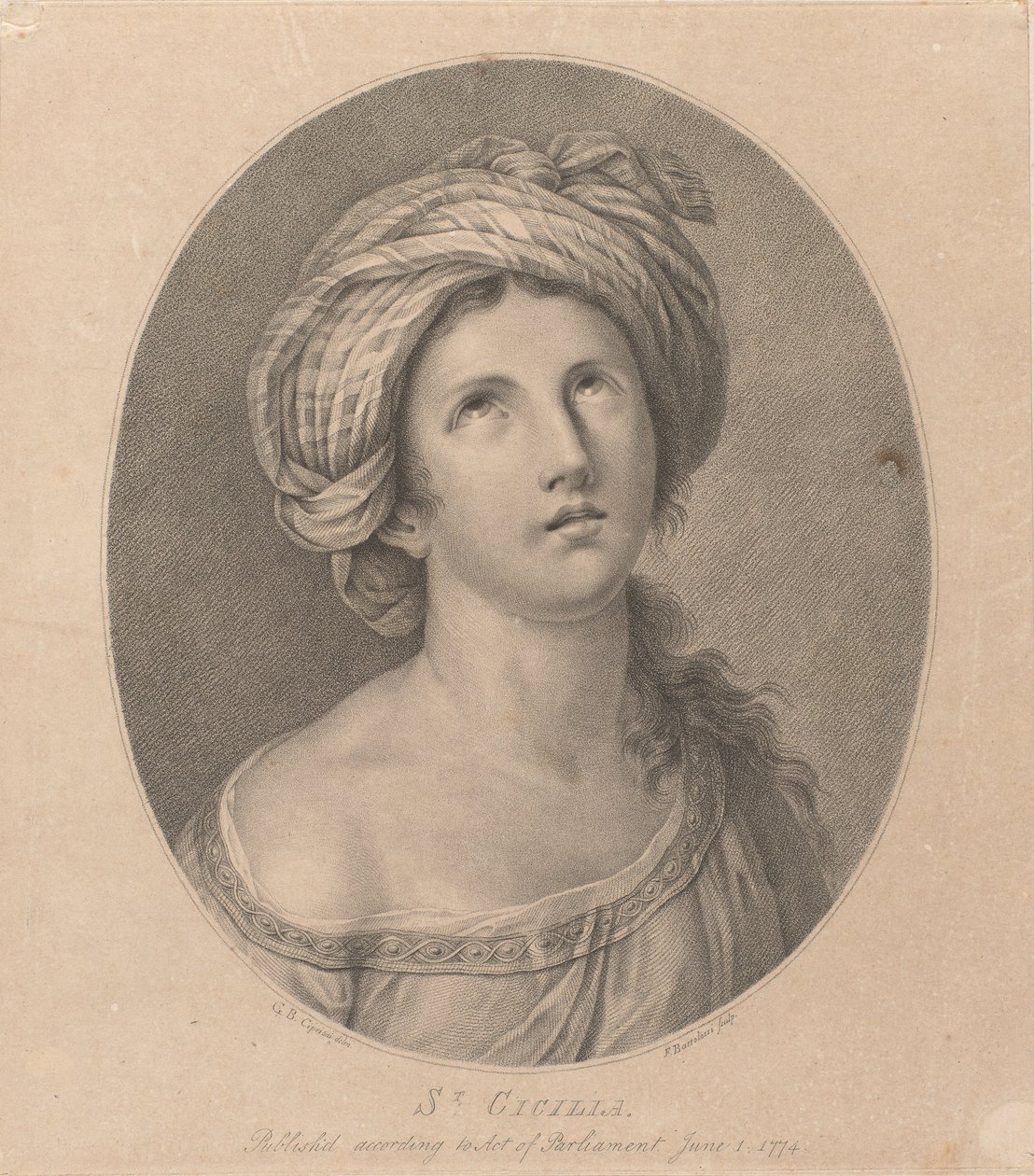 Sainte Cécile - Francesco Bartolozzi