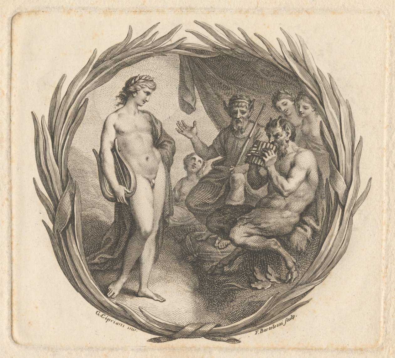 Billet au bénéfice de M. Giardini - Francesco Bartolozzi