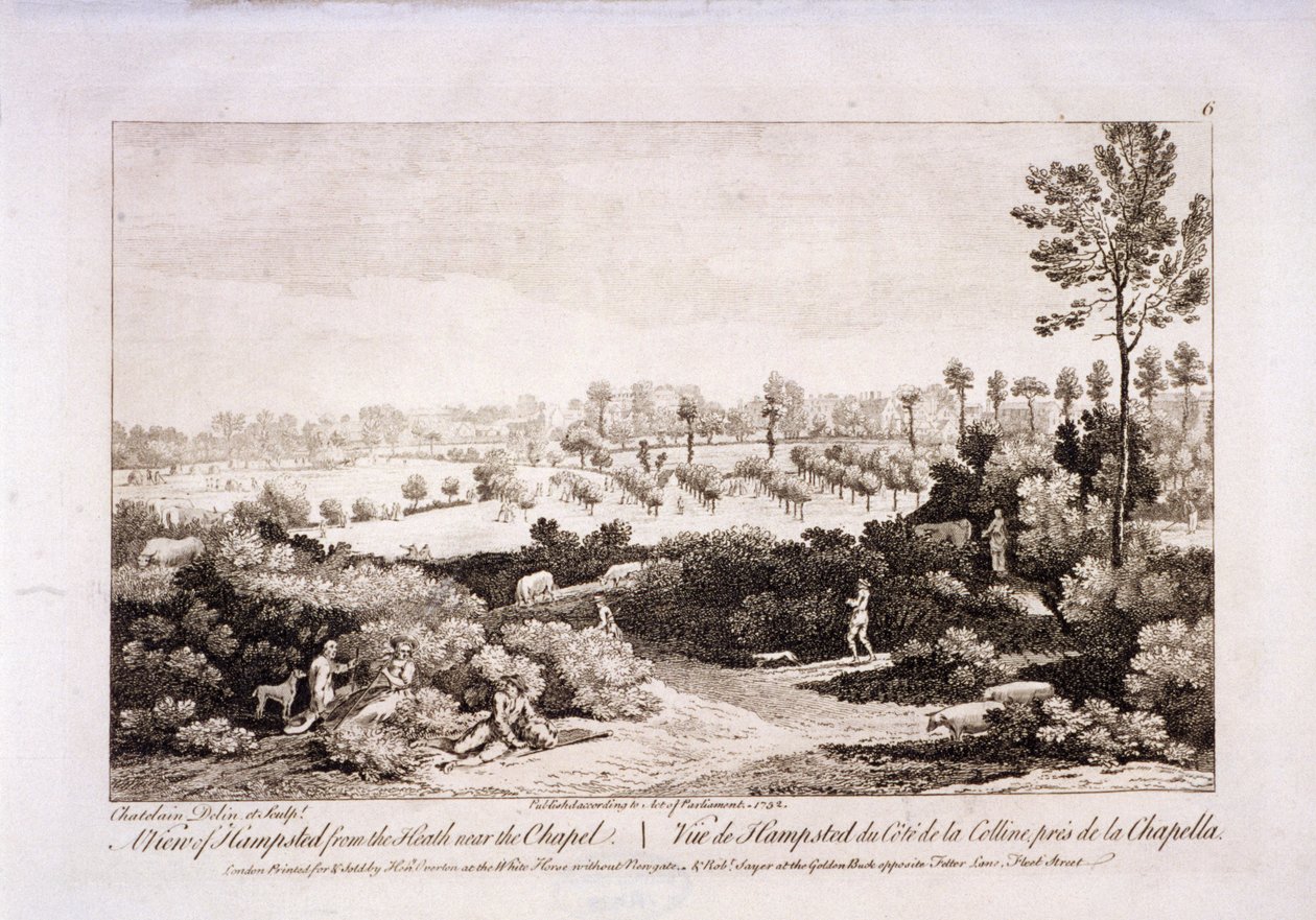Vue de Hampstead Heath, Hampstead, Londres - Francesco Bartolozzi