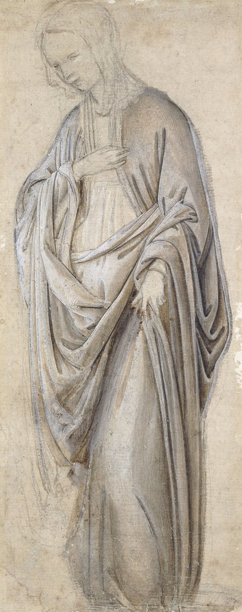 Étude de draperie pour une Vierge annonciatrice - Francesco Botticini
