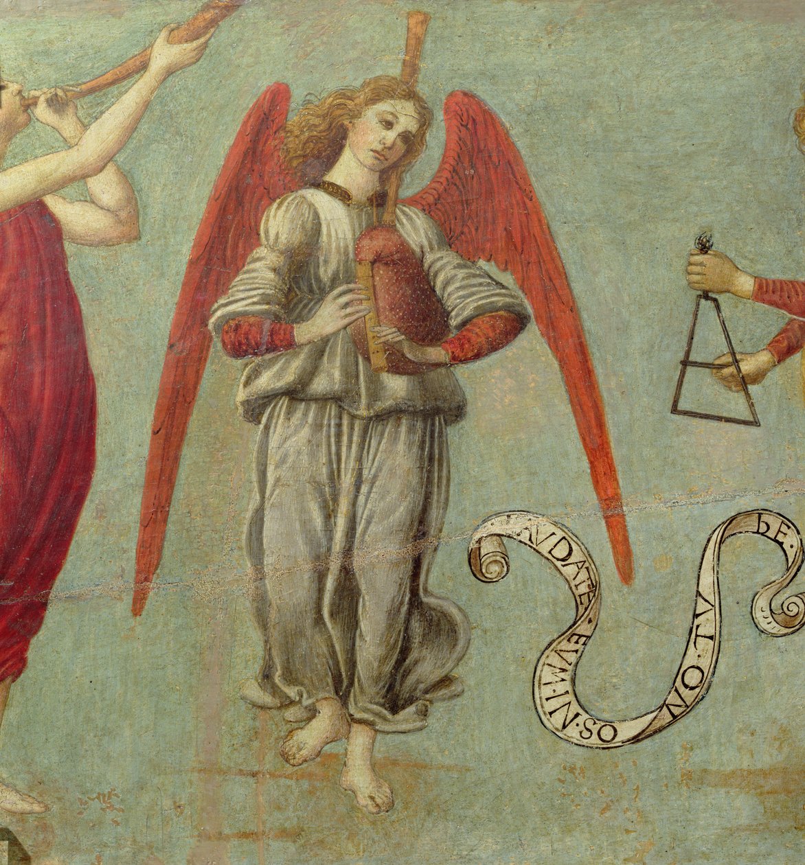 Ange jouant de la cornemuse (détail) - Francesco Botticini