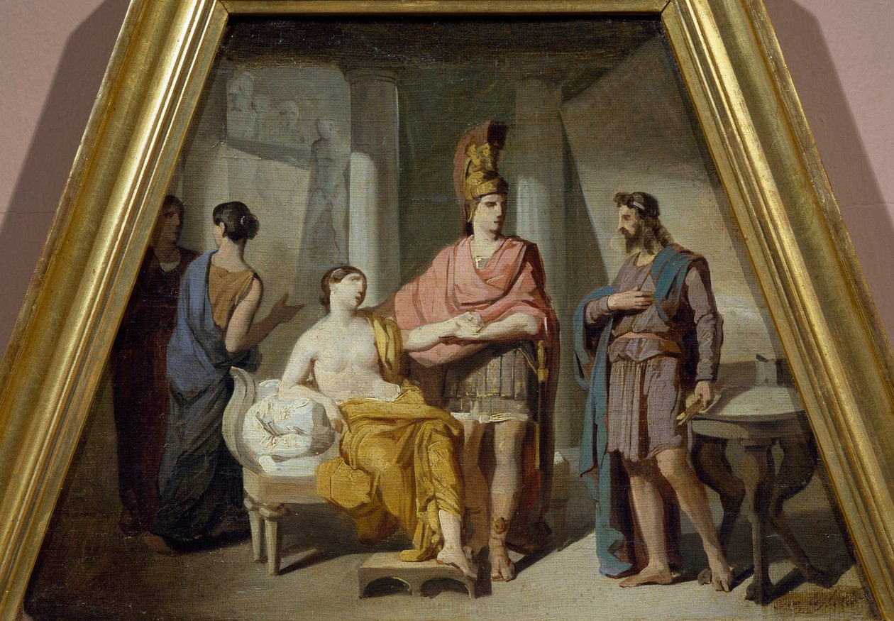 Alexandre cédant sa maîtresse Campaspe à Apelles, par Francesco Coghetti (1804-1875) - Francesco Coghetti