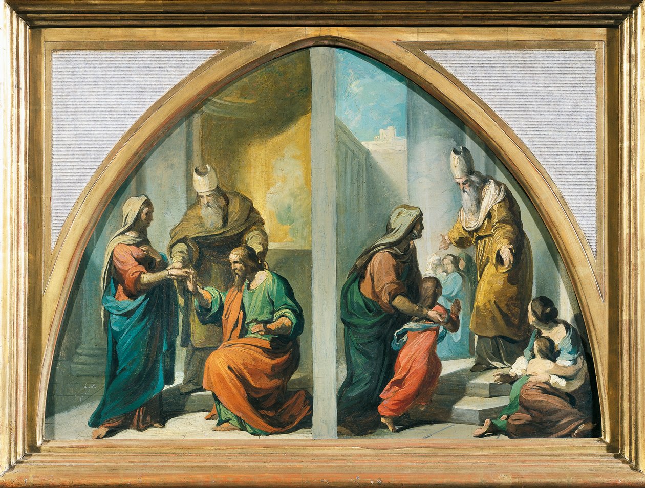 Mariage et présentation de la Vierge Marie au Temple - Francesco Coghetti