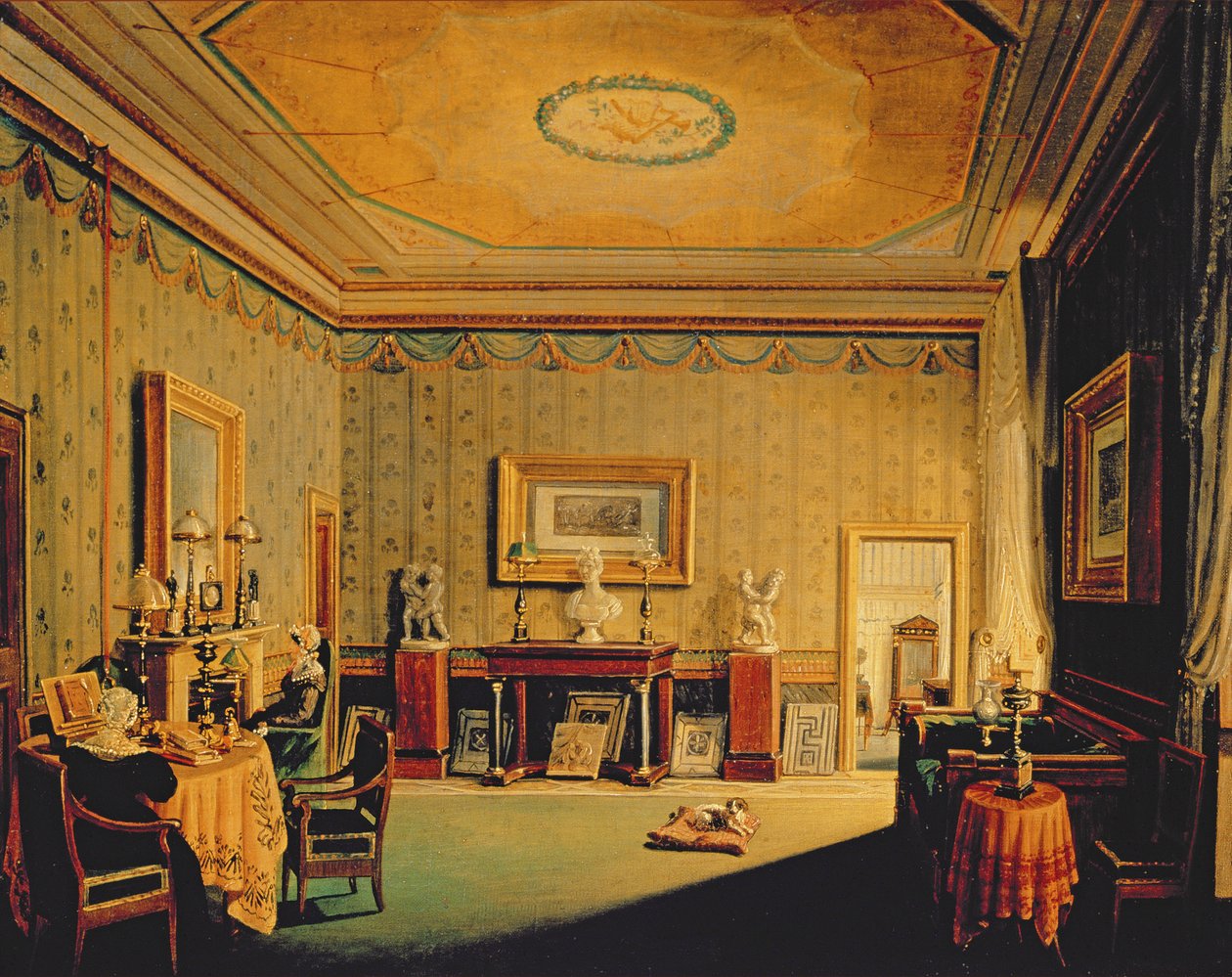 Salon dans la maison Barbierrini, années 1830-40 - Francesco Diofebi