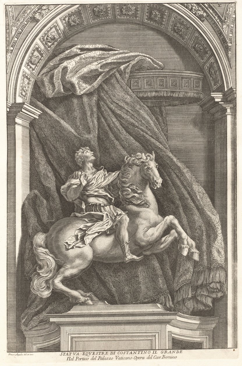Statue de Constantin - Francesco Faraone Aquila after Gian Lorenzo Bernini