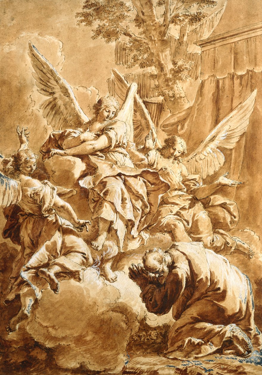 Abraham et les trois anges, c.1750 - Francesco Fontebasso