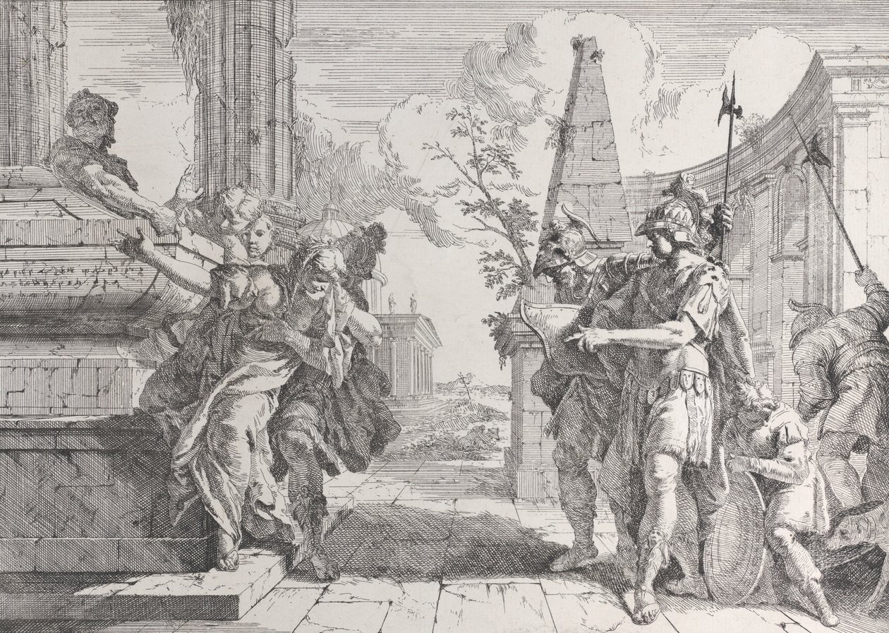 Le sacrifice de Polyxène, des Bacchanales et Histoires, 1744 - Francesco Fontebasso