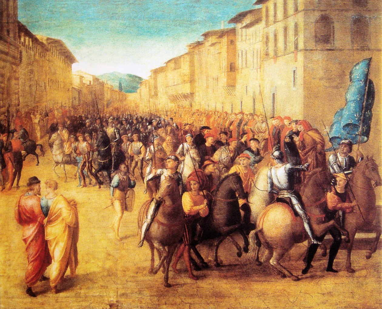 Troupes françaises sous Charles VIII entrant à Florence le 17 novembre 1494 par Francesco Granacci - Francesco Granacci