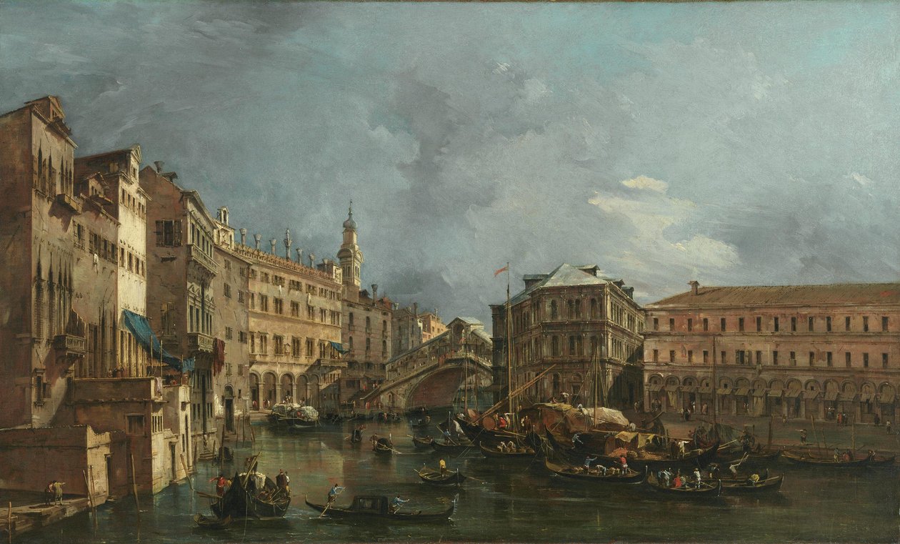 Vue sur le Rialto et le Palazzo dei Camerlenghi - Francesco Guardi