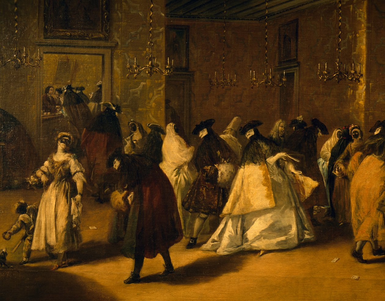 Il ridotto (Vénitiens masqués) - Francesco Guardi