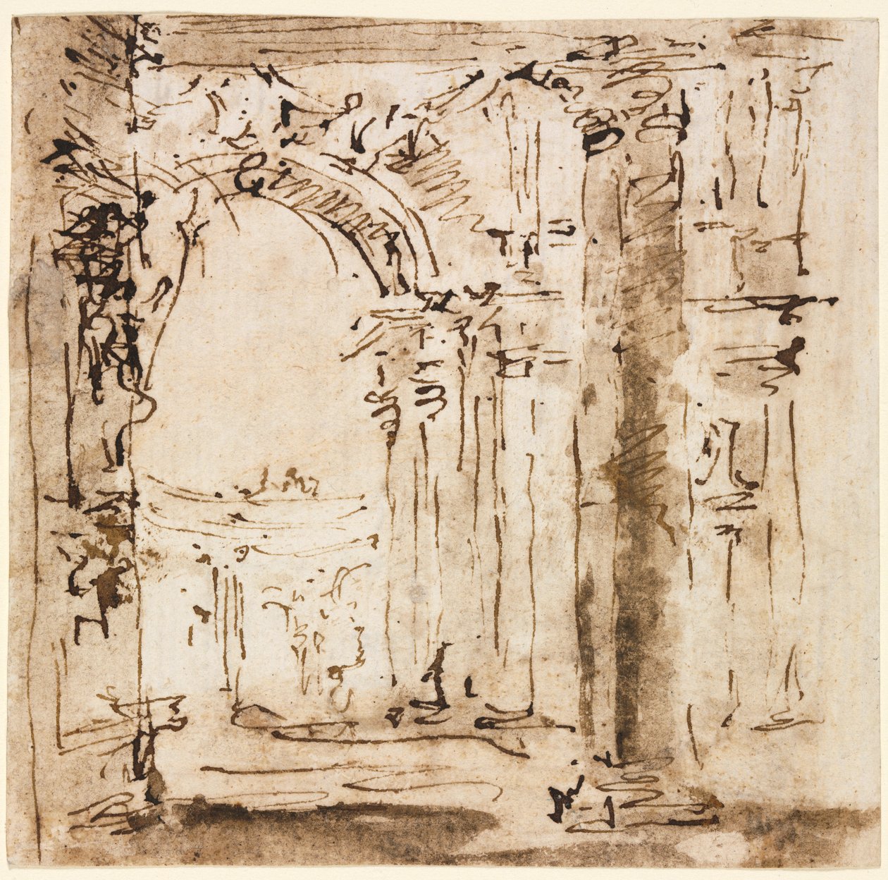 Croquis du labyrinthe de la Villa Pisani - Francesco Guardi