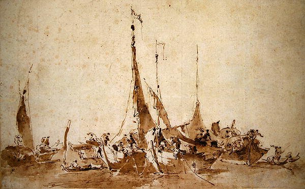 Études de bateaux de pêche - Francesco Guardi