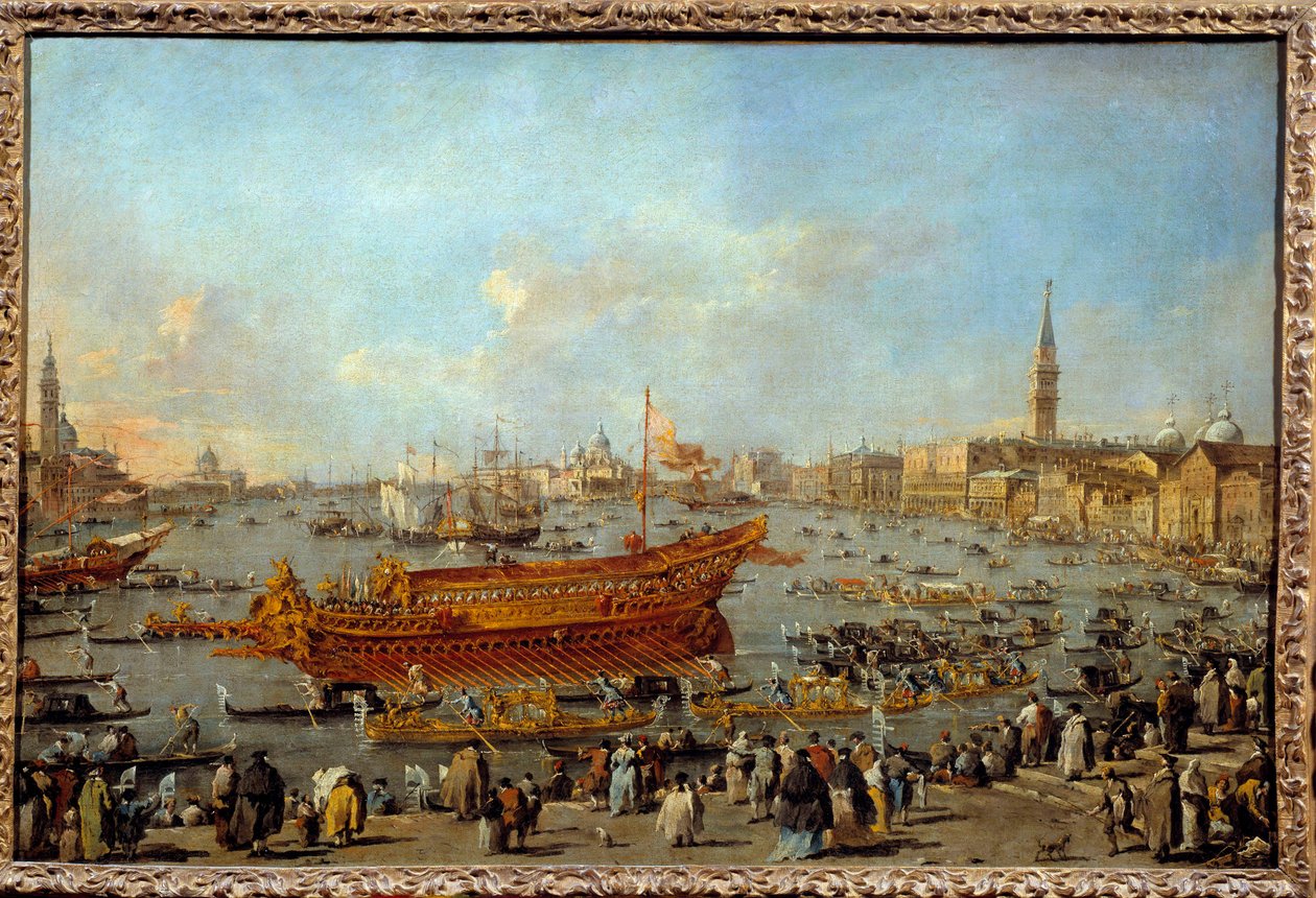 Le départ du Bucentaure vers le Lido de Venise le jour de l