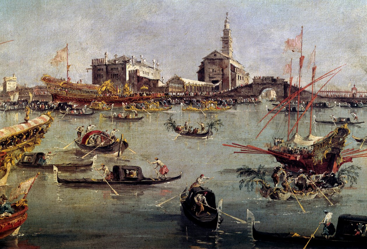 Le doge sur le Bucentaure à San Nicolo du Lido à Venise, jour de l