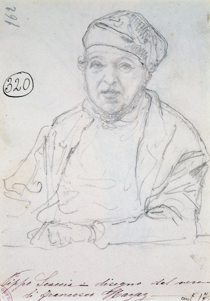 Étude pour le portrait de son beau-frère Pippo Scaccia - Francesco Hayez