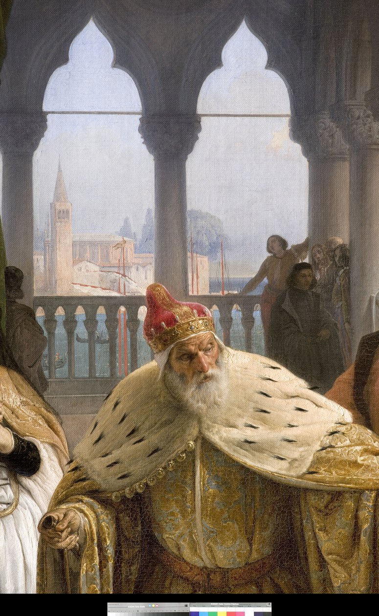 La dernière rencontre entre Jacopo Foscari et sa famille avant son exil, 1838-40 (détail) - Francesco Hayez