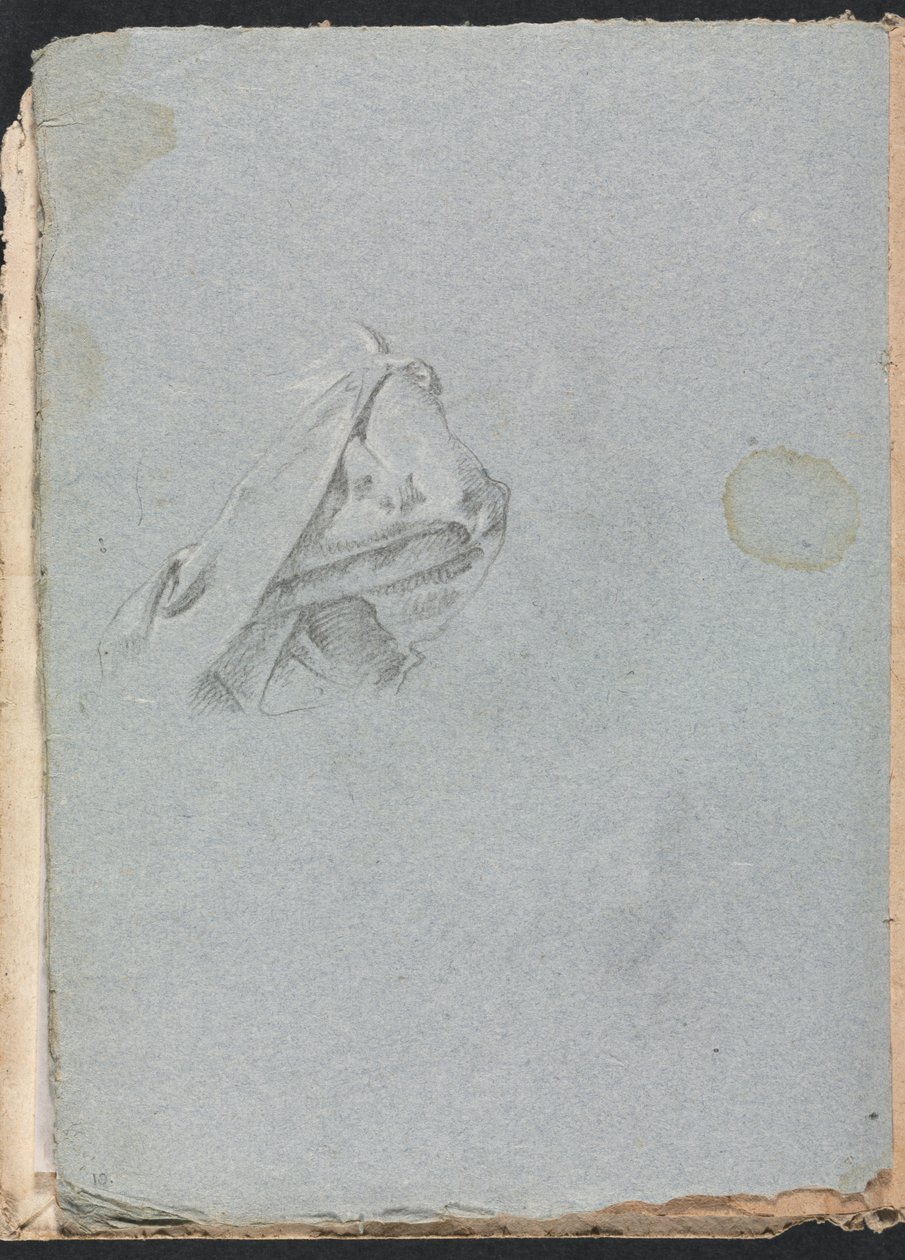 Carnet de croquis de Vérone : Étude de draperie page 10, 1760 - Francesco Lorenzi