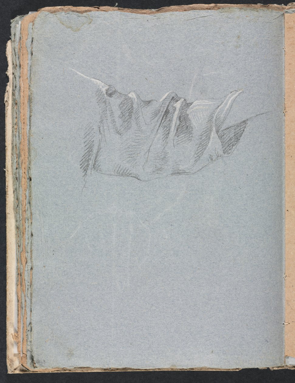 Carnet de croquis de Vérone: Étude de draperie page 48, 1760 - Francesco Lorenzi