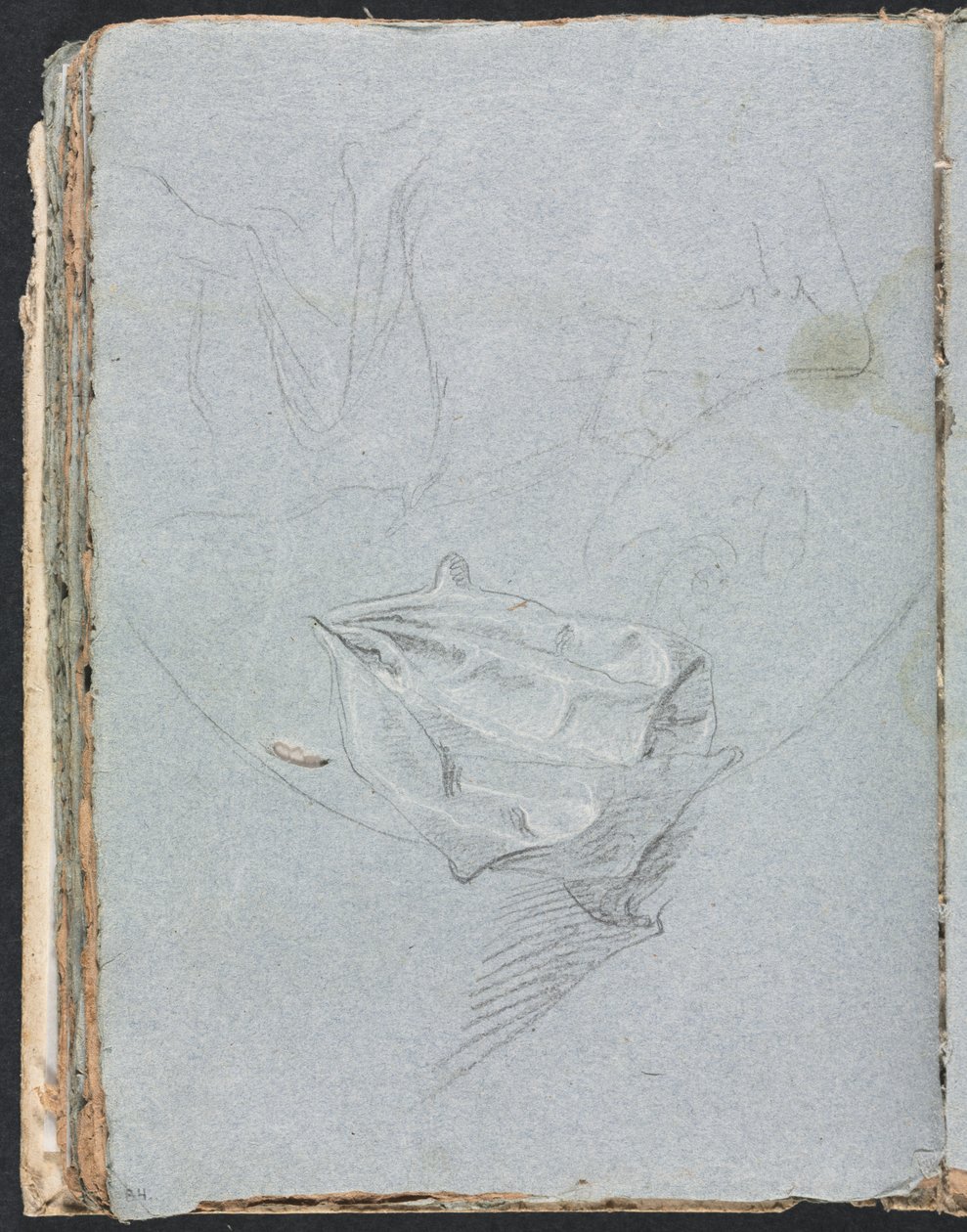 Carnet de croquis de Vérone : étude de draperie page 84, 1760 - Francesco Lorenzi