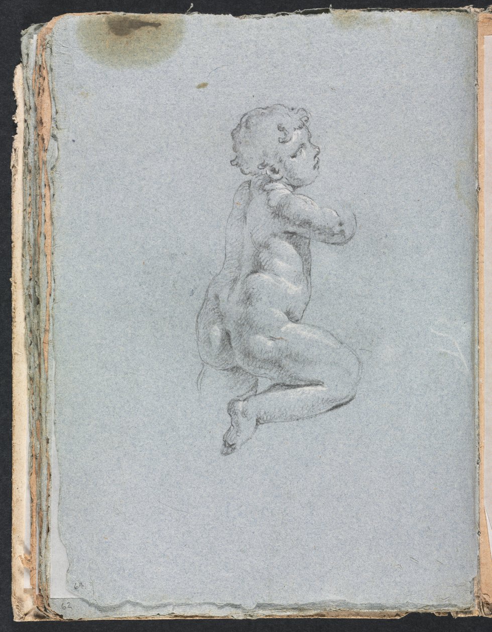 Carnet de croquis de Vérone : Putto de profil (page 64) - Francesco Lorenzi