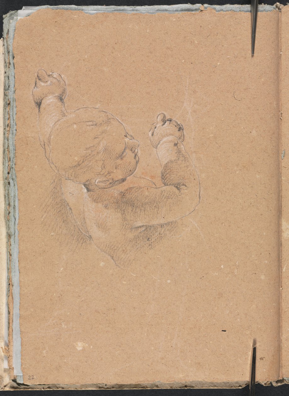 Carnet de croquis de Vérone : Putto page 22, 1760 - Francesco Lorenzi