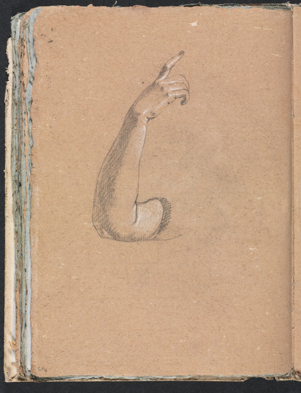 Carnet de croquis de Vérone : bras droit et main page 66, 1760 - Francesco Lorenzi