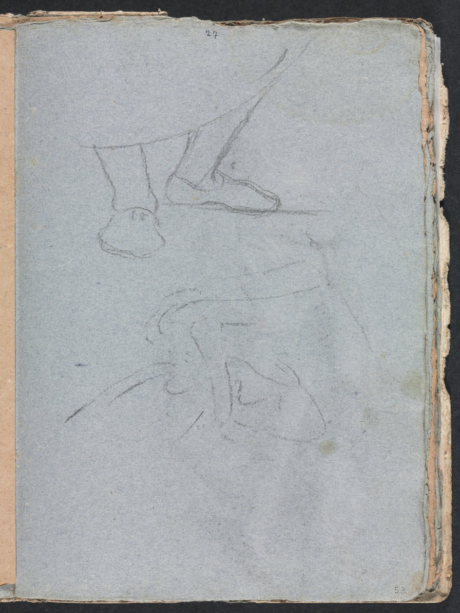 Carnet de croquis de Vérone : Étude de pieds page 53, 1760 - Francesco Lorenzi