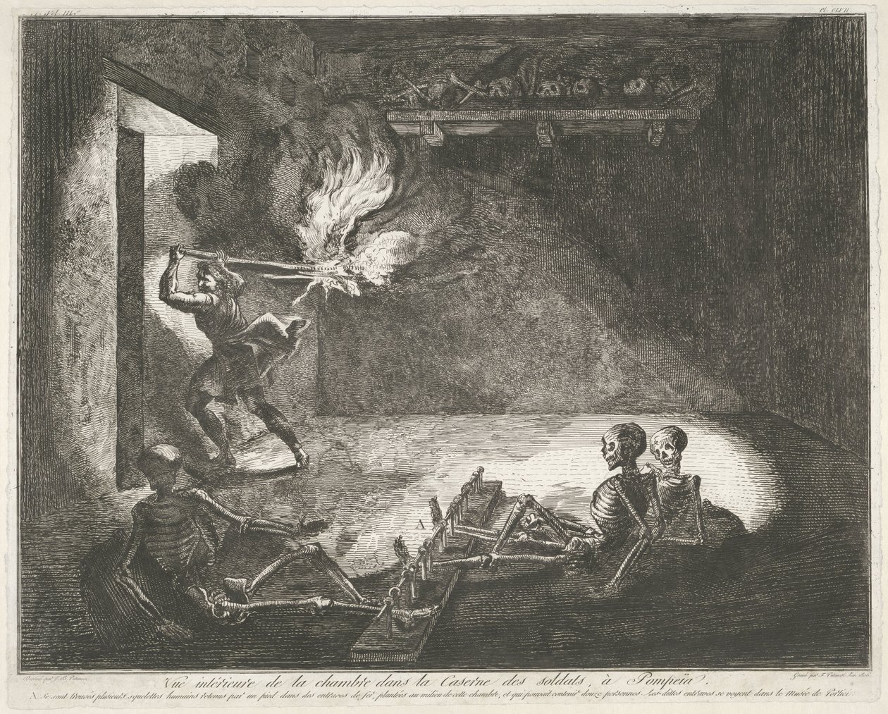 Caserne de soldats à Pompéi - Francesco Piranesi