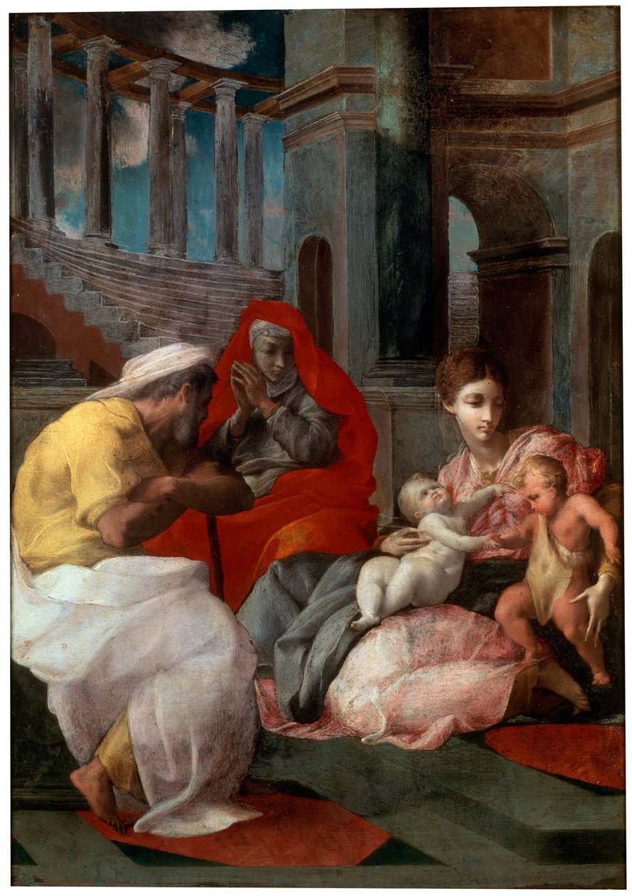 La Sainte Famille avec Jean-Baptiste et Sainte Élisabeth, 1541 - Francesco Primaticcio