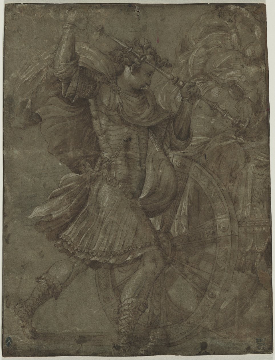 Homme en armure à côté d