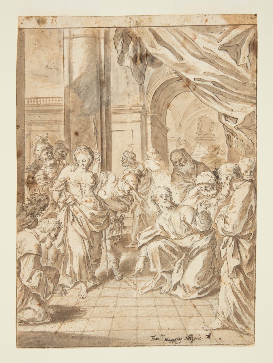 Christ et la femme adultère - Francesco Saverio Mergolo