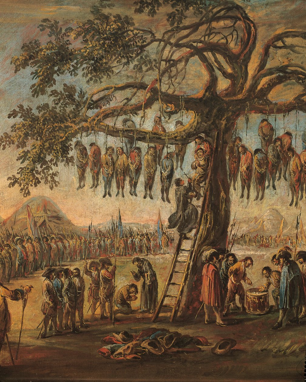 Les Misères de la guerre : les pendus (détail) - Francesco Simonini