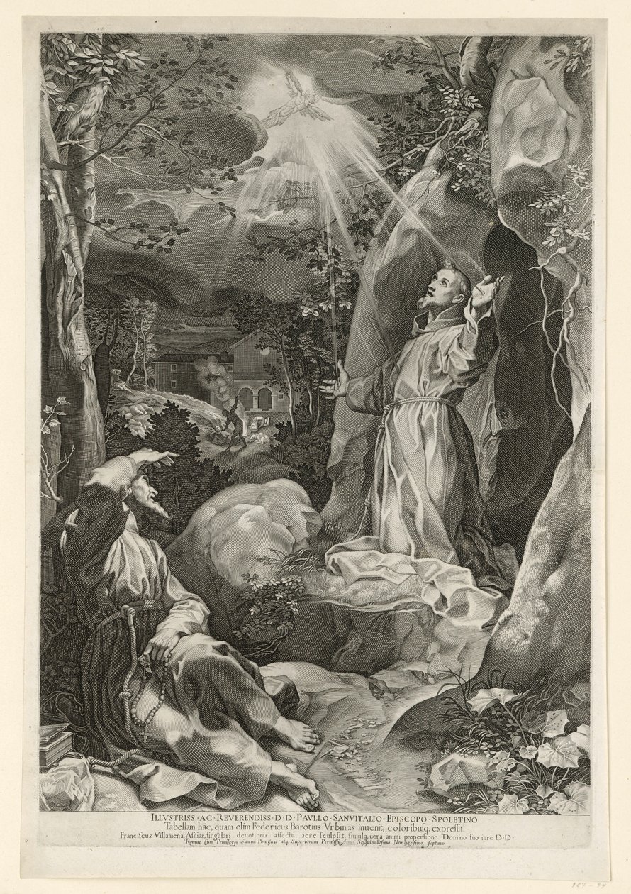La stigmatisation de saint François - Francesco Villamena