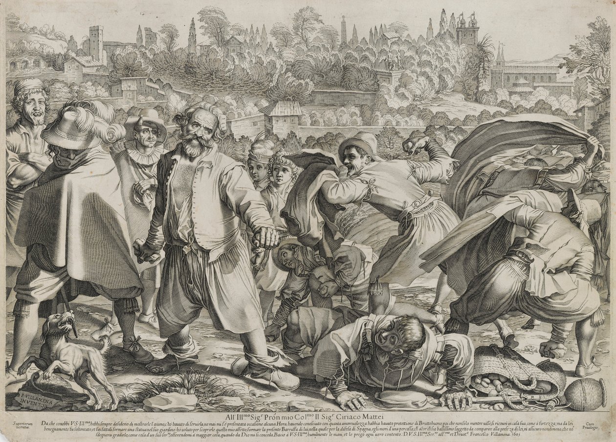 Il Bruttobuono (La bagarre de rue) - Francesco Villamena