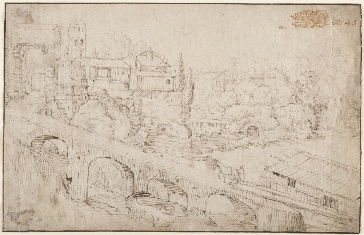 Vue du Tibre - Francesco Villamena