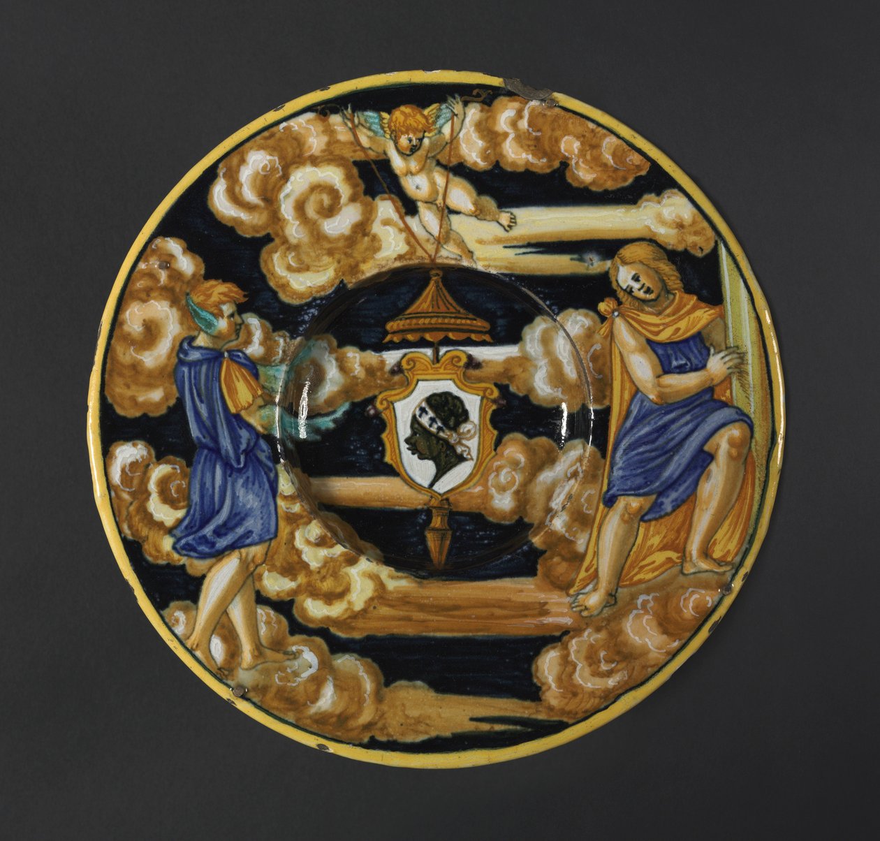 Assiette avec les armoiries de la famille Pucci, 1532 - Francesco Xanto Avelli
