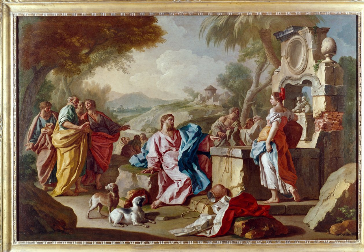 Le Christ et la femme de Samarie - Francesco de Mura