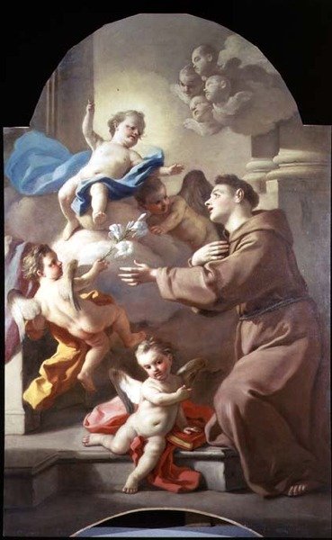 Saint Antoine de Padoue (un des deux, panneau) - Francesco de Mura