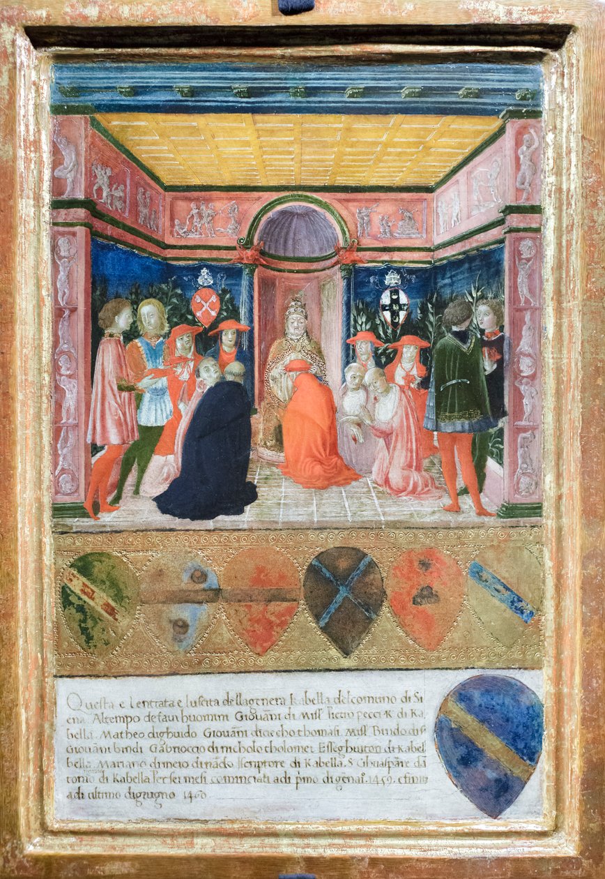 Pie II nomme cardinal son neveu Francesco Tedeschini Piccolomini, c.1485-90 - Francesco di Giorgio Martini