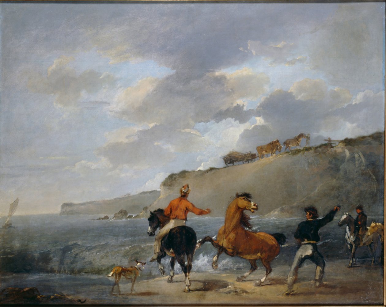 Rivage avec cheval cabré - Francis Bourgeois