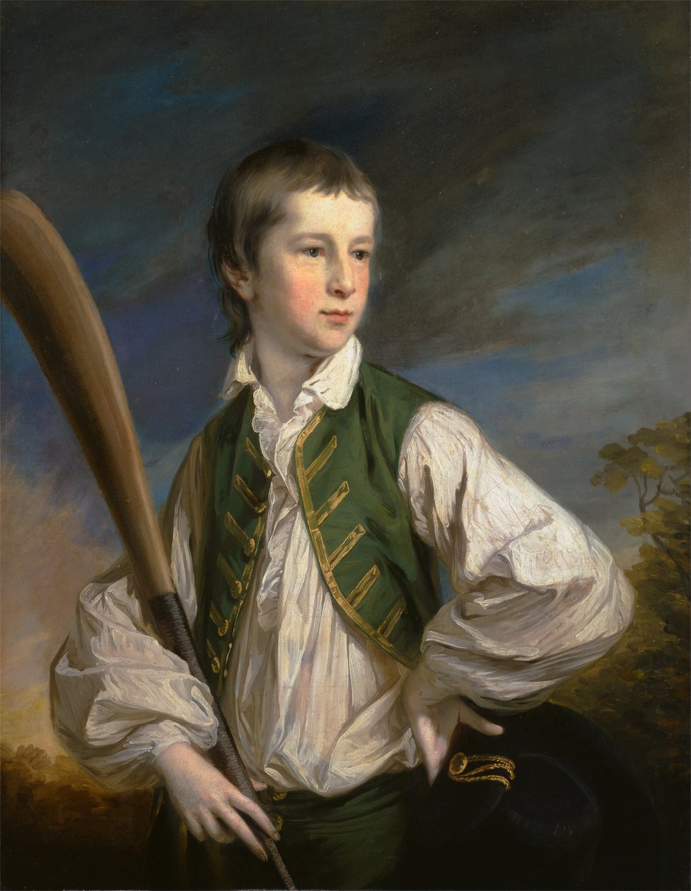 Charles Collyer enfant, avec une batte de cricket - Francis Cotes