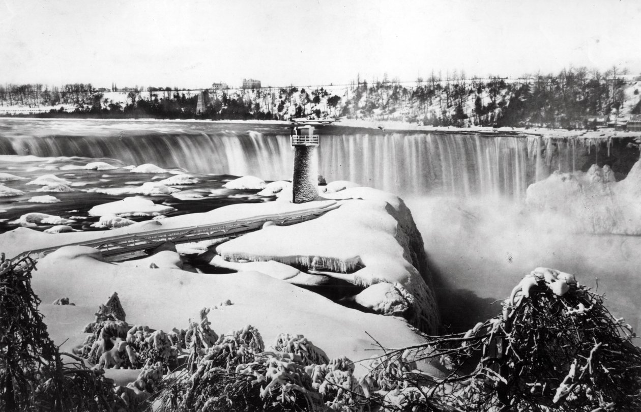 Chutes du Niagara sous la neige, vers 1850-70 - Francis Frith