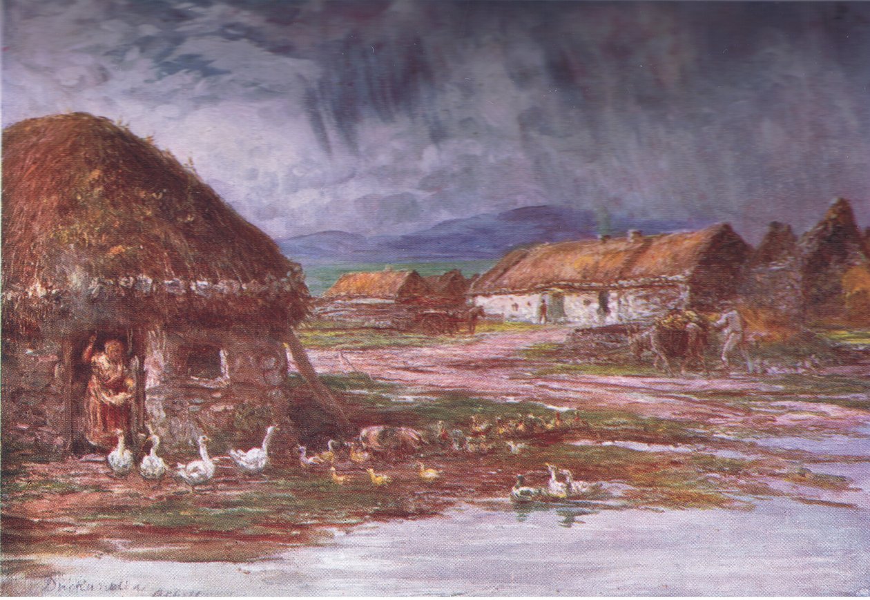 Un village à Achill, de Regards sur de Nombreux Pays: Irlande publié par Adams & Charles, 1909 - Francis S. Walker