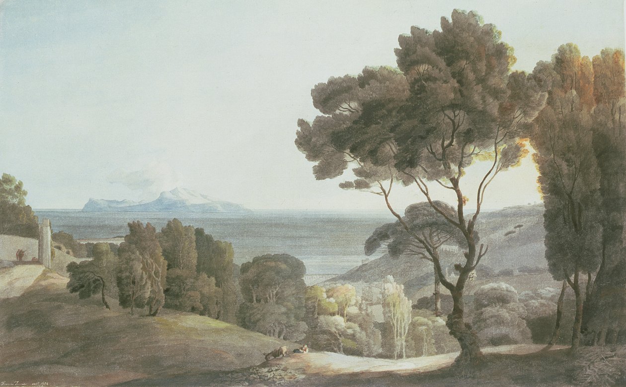 Paysage italien, Vue de Capri, 1784 - Francis Towne