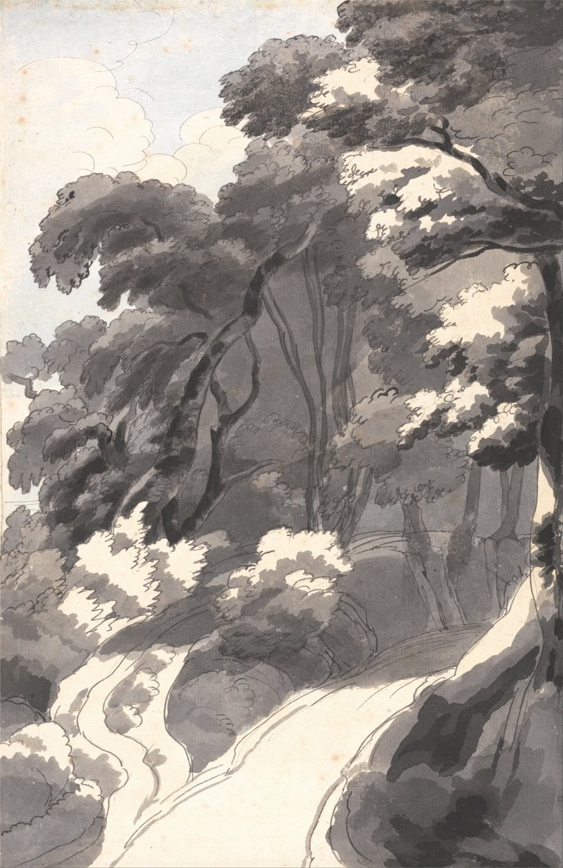 Le bosquet de châtaigniers, près de Rocca del Papa près du lac Albano - Francis Towne